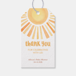 Sunshine boho könsneutral babydusch-märke presentetikett