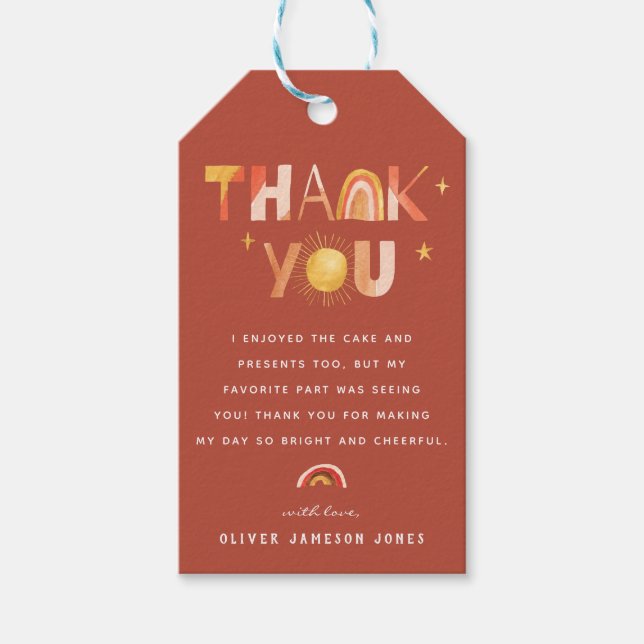 Sunshine Boho Rainbow | TACK Presentetikett (Framsidan)