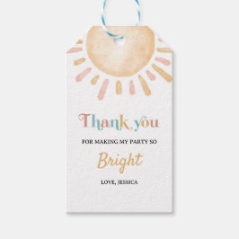 Sunshine Boho Sol Birthday Presentetikett