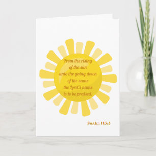 Sunshine Christian Theme Kort