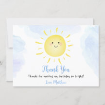 Sunshine Clouds Blue Birthday Tack
