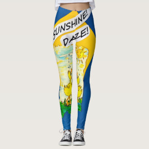 "Sunshine Daze" Kvinnliga ben Leggings