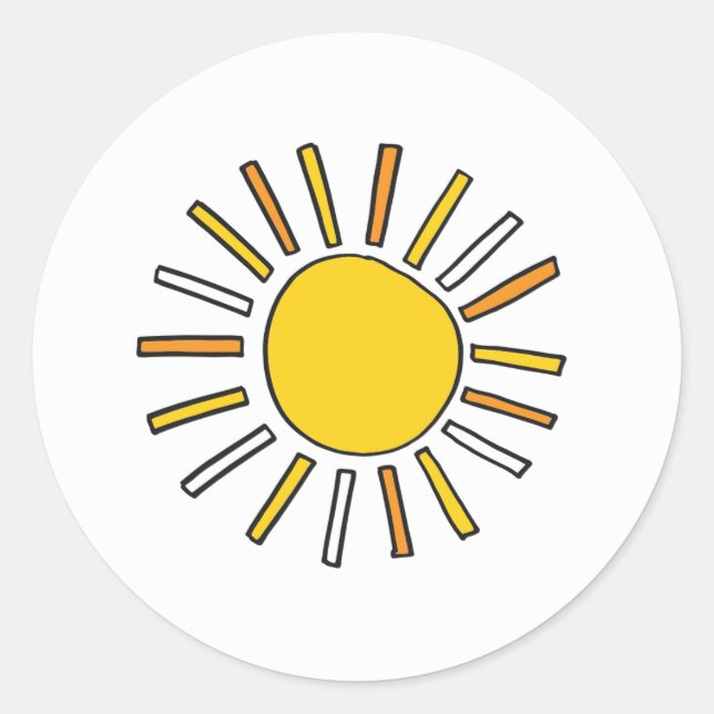 Sunshine-dekal Runt Klistermärke (Framsida)