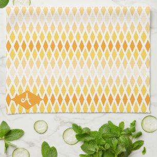 Sunshine Diamond Ombre Monogram Kökshandduk