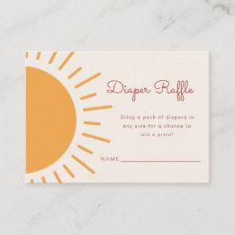 Sunshine Diaper Raffle | Boho Sunshine Tilläggskort