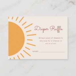 Sunshine Diaper Raffle | Boho Sunshine Tilläggskort