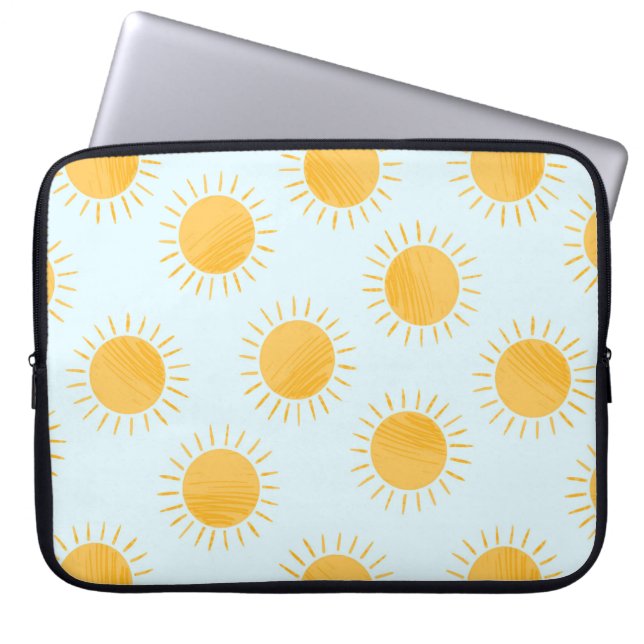 Sunshine Doodle Day Mönster Laptop Fodral (Framsidan)
