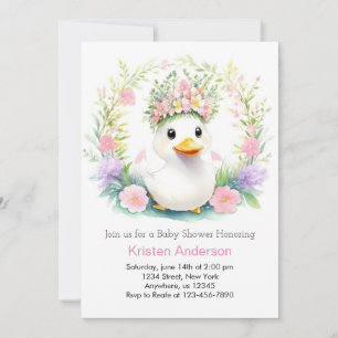 Sunshine & Duckling Dreams: Girl Baby Shower Inbjudningar