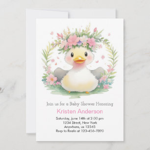 Sunshine & Ducklings: Baby Shower för flickor Inbjudningar