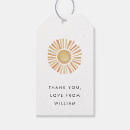 Sunshine First Resa Around Sol en Födelsedagsfest Presentetikett