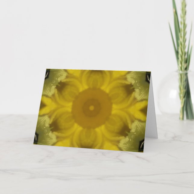 Sunshine Flower Burst Golden Kort (Framsida)
