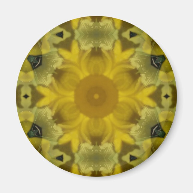 Sunshine Flower Burst Golden Magnet (Framsidan)