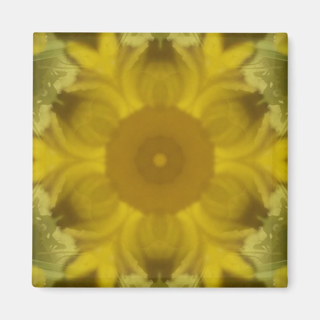 Sunshine Flower Burst Golden Magnet (Framsidan)