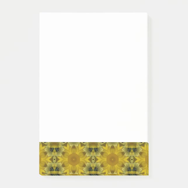 Sunshine Flower Burst Golden Post-it Block (Framsida)