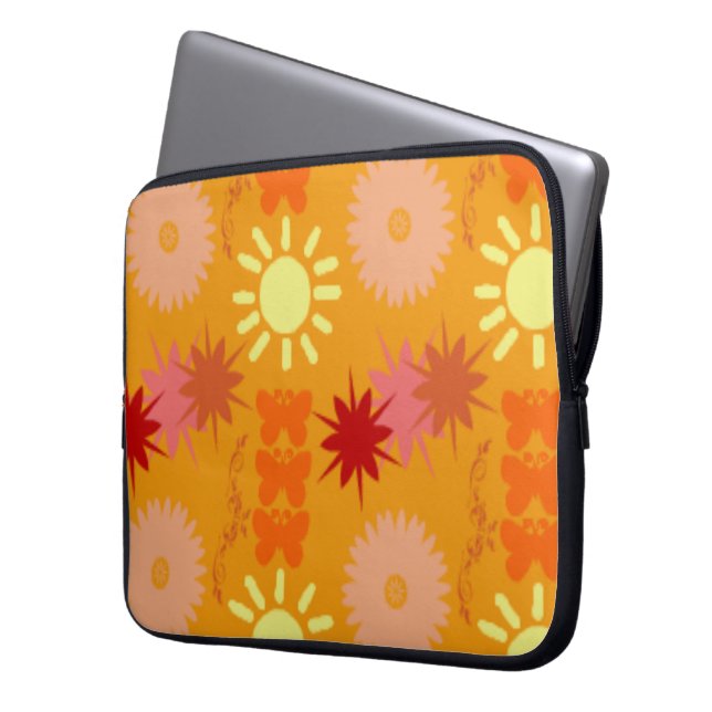 SUNSHINE FLOWER LAPTOP SLEEVE - DESIGNER GIFTS (Framsidan Vänster)