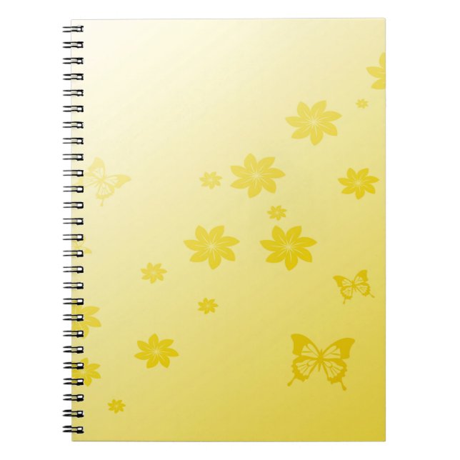 Sunshine Flowers n Butterflies Anteckningsbok (Framsidan)