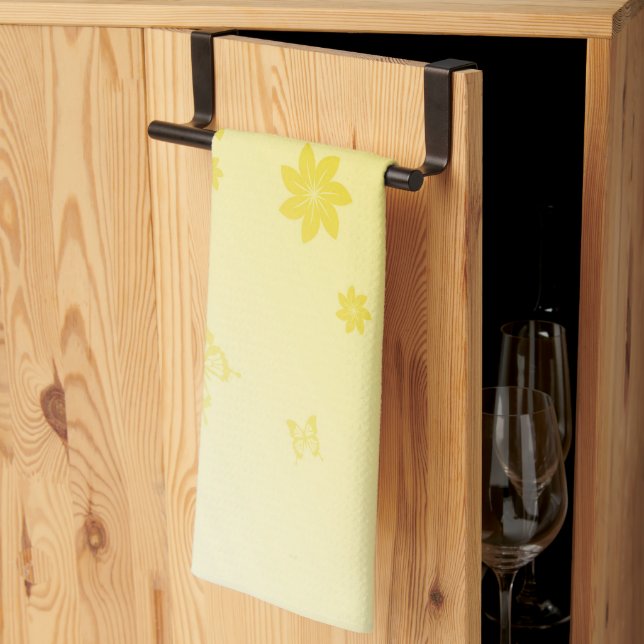 Sunshine Flowers n Butterflies Kökshandduk (Thirds Fold)