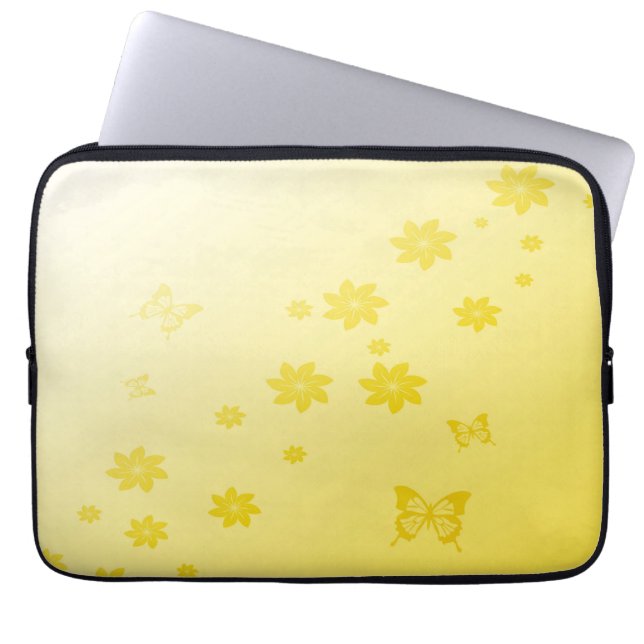 Sunshine Flowers n Butterflies Laptop Fodral (Framsidan)
