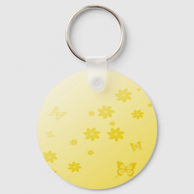 Sunshine Flowers n Butterflies Nyckelring (Framsida)