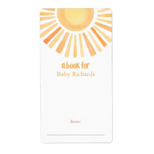Sunshine gender neutral babydusch bok märkres fraktsedel