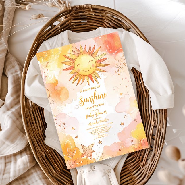 Sunshine Gender Neutral Boho Sol Inbjudningar (Skapare uppladdad)