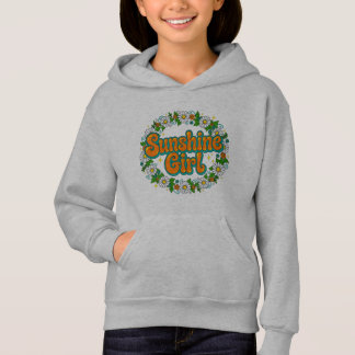Sunshine Girl Retro Groovy Girls Hoodie - Tusenskö T Shirt