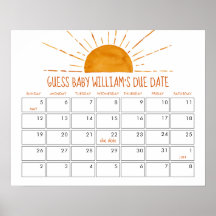 Sunshine gissar förfallodatum för babyduschen