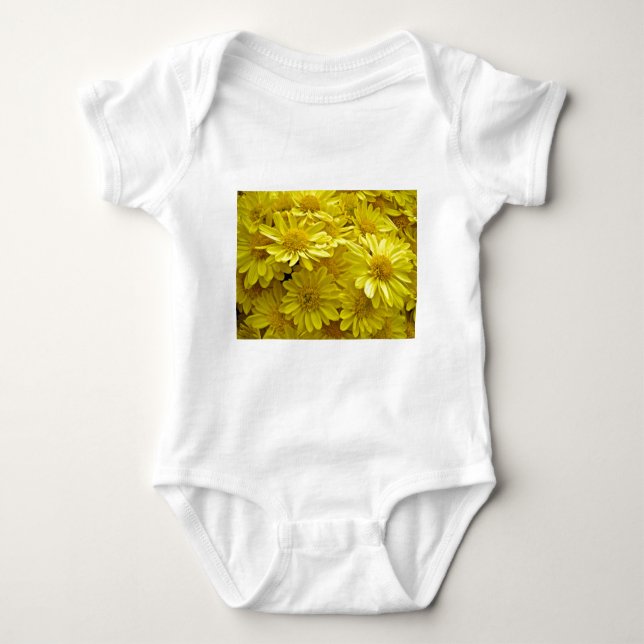 Sunshine Gult Chrysanthemums T-shirt (Framsida)