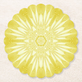 Sunshine Gult Faux Tulle Design Underlägg Papper