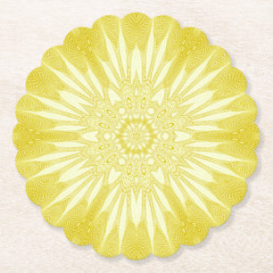 Sunshine Gult Faux Tulle Design Underlägg Papper