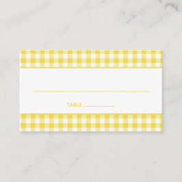Sunshine Gult Land Gingham Placeringskort
