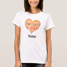 Sunshine Gult Orange Mandala Heart Customized