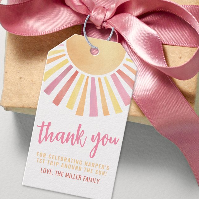 Sunshine Gult Sol Presentetikett (Sunshine Yellow Sun Gift Tags
)