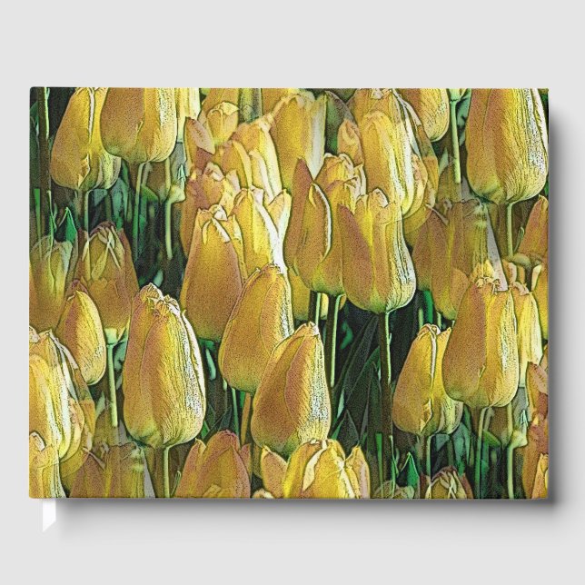 Sunshine Gult Tulips Guest Bok (Framsida)
