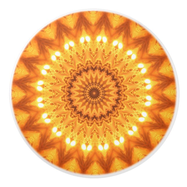 Sunshine & Happiness Mandala Decorative Pull Knob Knopp (Framsidan)