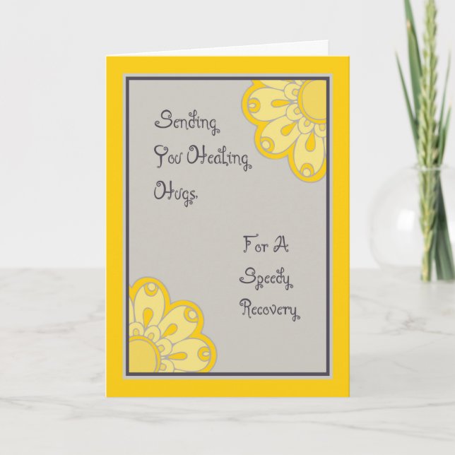 Sunshine Healing Hugs for Knee Surgery Card Kort (Framsida)