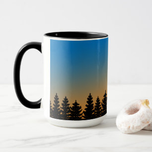 Sunshine Himlar och Gräs Träd Gräs Forest Mugg