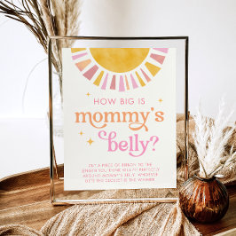 Sunshine How Big is Mamma Belly Game Sign Poster