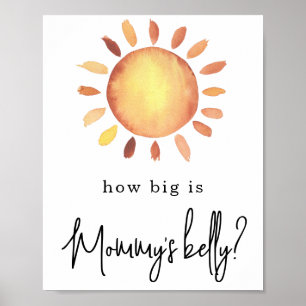 Sunshine Hur stort är Mamma belly Poster