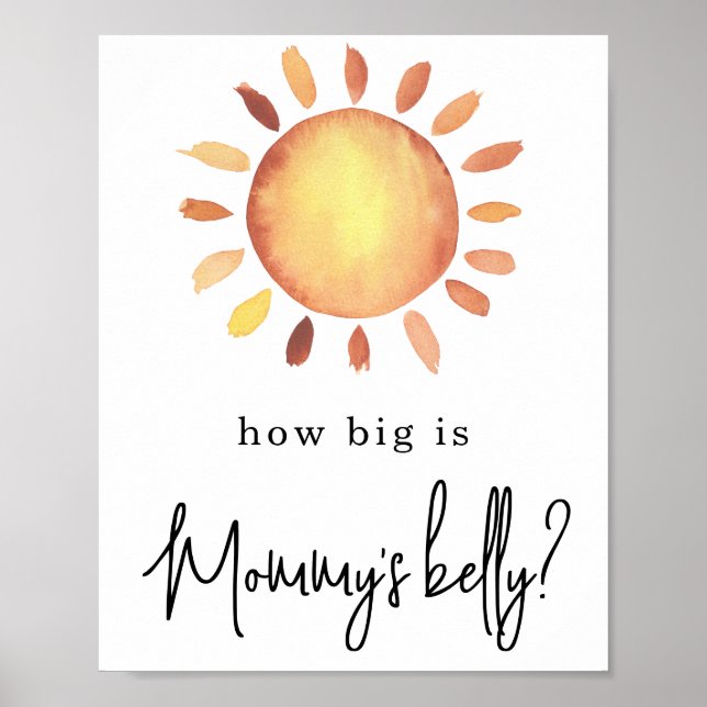 Sunshine Hur stort är Mamma belly Poster (Framsidan)