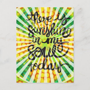 Sunshine i min själ i dag Digital Art Vykort