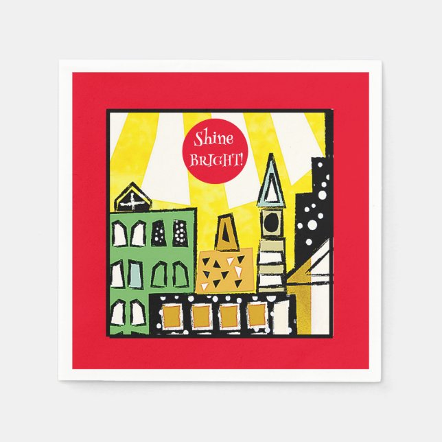 SUNSHINE I STADEN PAPPERSSERVETT (Framsidan)