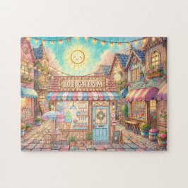 Sunshine Ice Cream Village Candy Street Book Shop Pussel