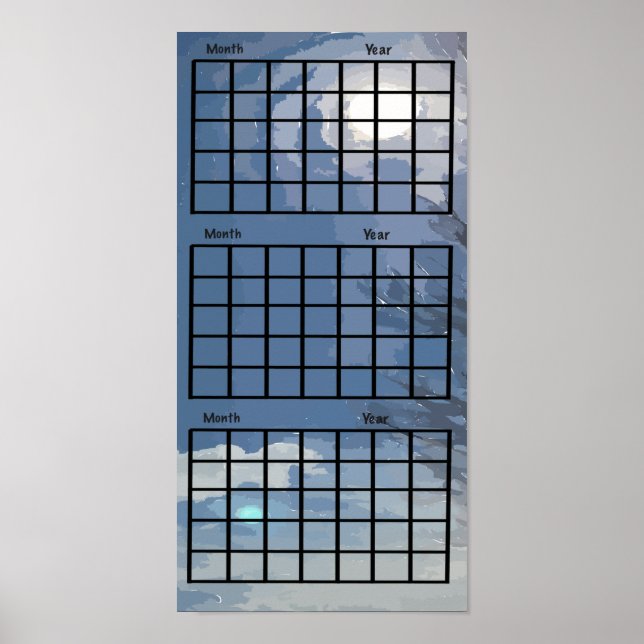 Sunshine In Sky 3 Month Calendar Poster (Framsidan)