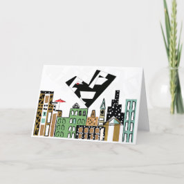 SUNSHINE IN THE CITY GREETING CARD TACK KORT