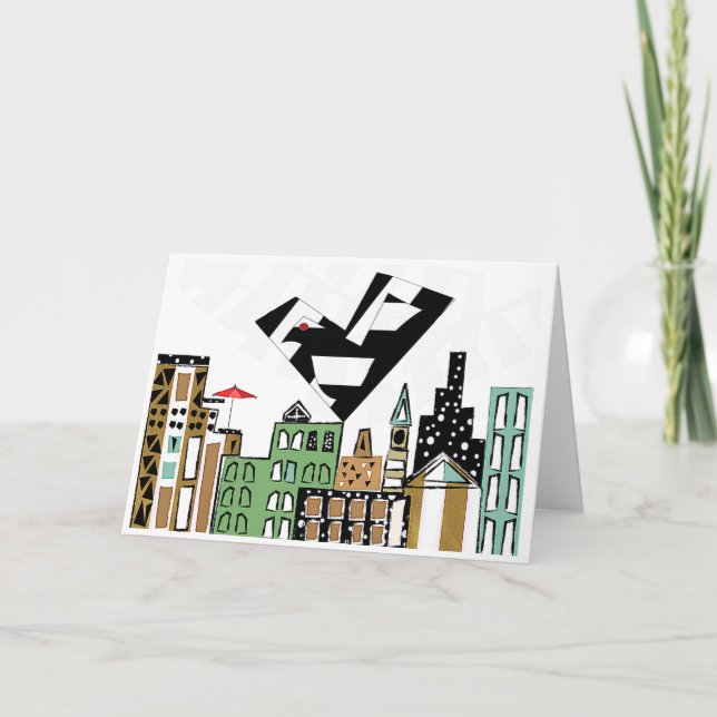SUNSHINE IN THE CITY GREETING CARD TACK KORT (Framsida)