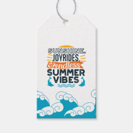 Sunshine & Joyrides - oändligt pris för sommarvibe Presentetikett