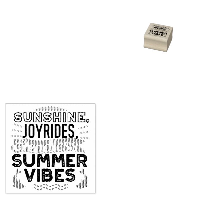 Sunshine & Joyrides - oändligt pris för sommarvibe Stämpel (Stämplad)