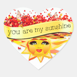 SUNSHINE KISSES HJÄRTFORMAT KLISTERMÄRKE