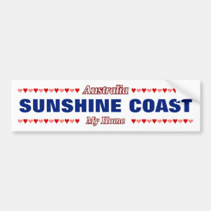 SUNSHINE KUSTEN - Mitt hem - Australien.Hjärtan Bildekal